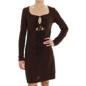 ABITO CUT-OUT MARRONE